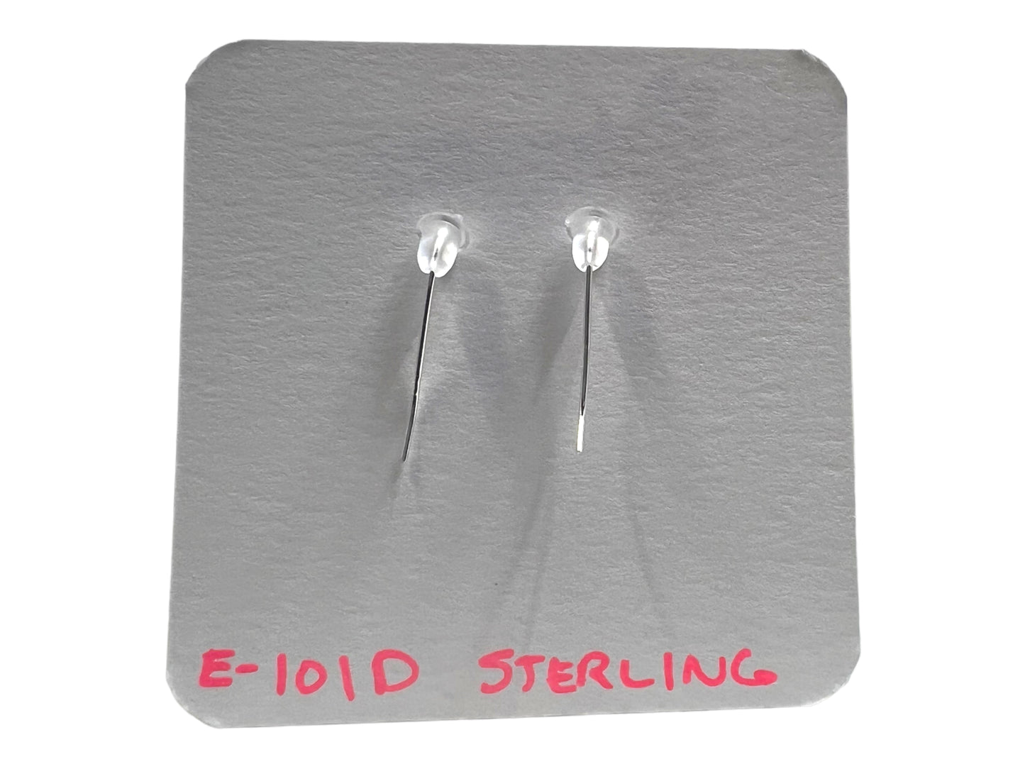 Small Dangle Dichroic Glass Earrings Blue Ice E-101D