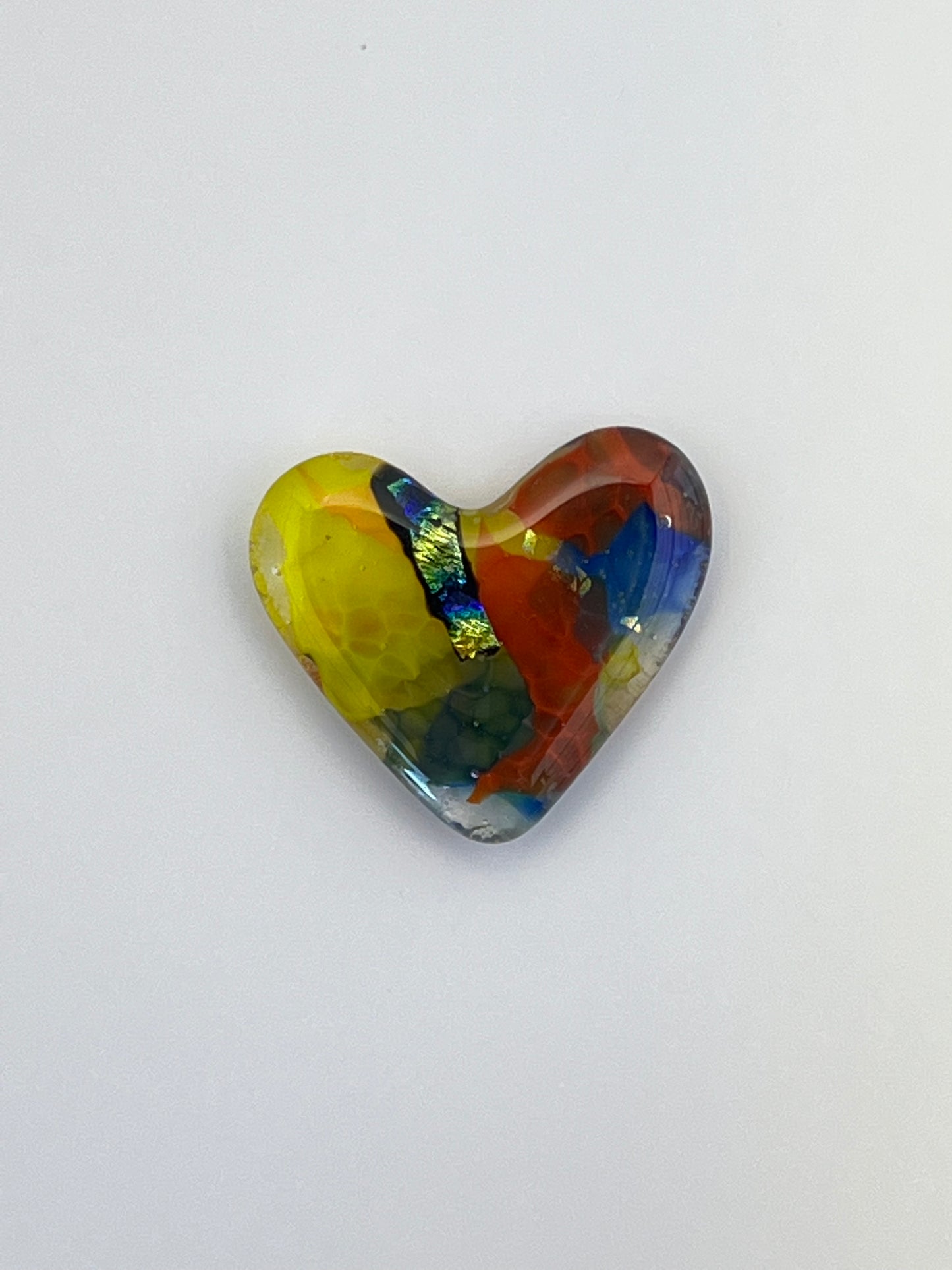Pocket Heart Hug Fused Glass Heart With Message Card