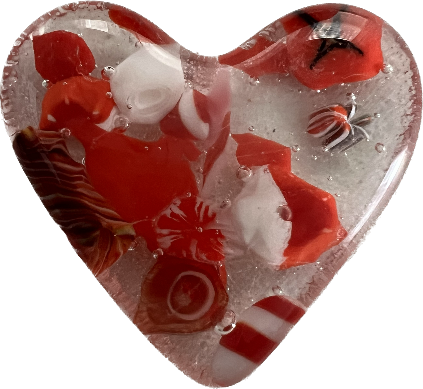 Pocket Heart Hug Fused Glass Heart With Message Card